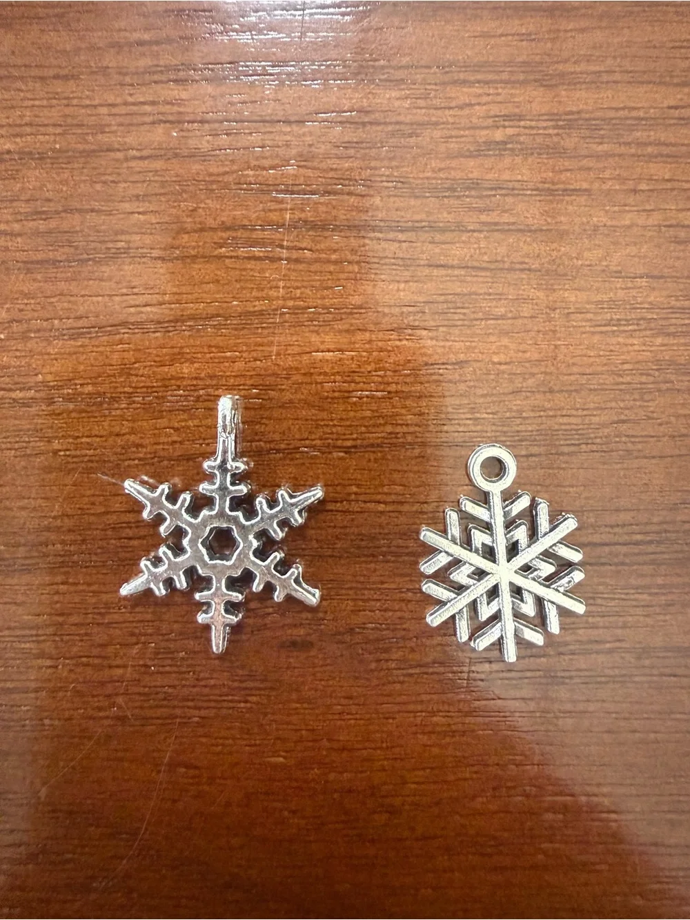 Sterling-Tone Holiday Charm Set - Silver Christmas Pendant Collection